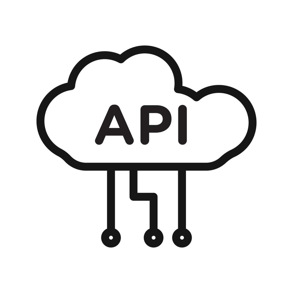 cloud-api-icon-black-line-art-logo-vector